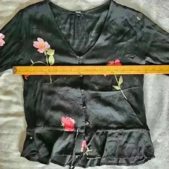 Rails Beaux Blossom Button Up Floral Romantic Prarie Chiffon Blouse S - Picture 5 of 8